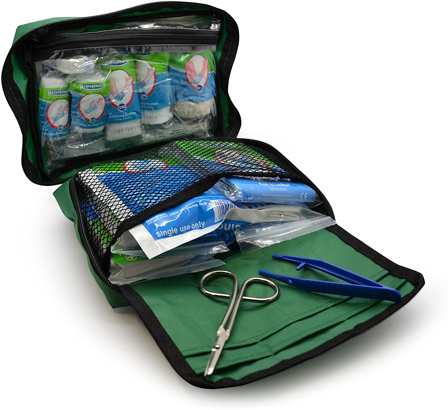 Astroplast 90 Piece Premium Kit Includes Eyewash, 2 x Cold (Ice) Packs and Emergency Blanket for Home Office, Car, Caravan