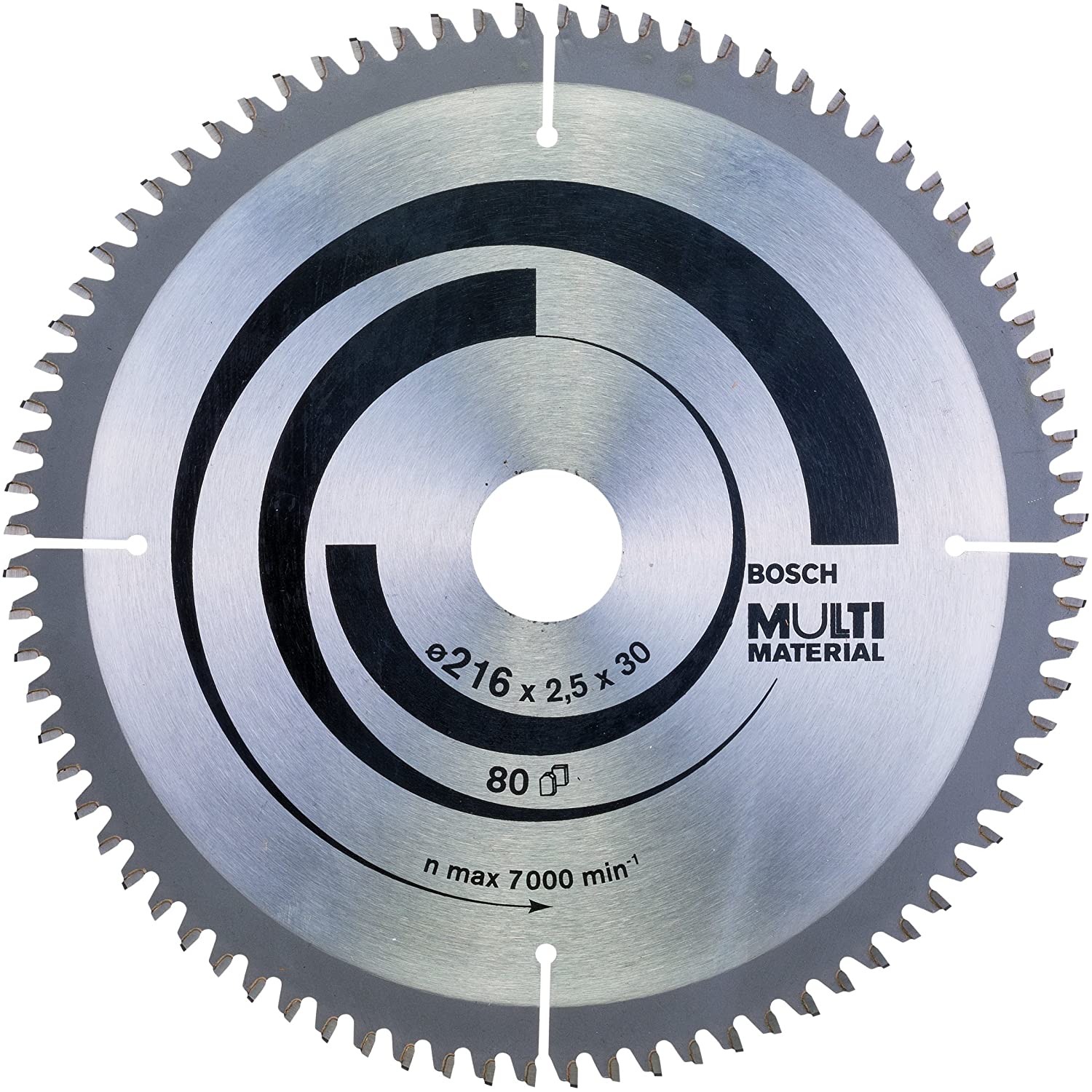 Bosch 1x PRO Multi Material Circular Saw Blade for Corded Mitre Saws (for Aluminium Plastics, diameter mm