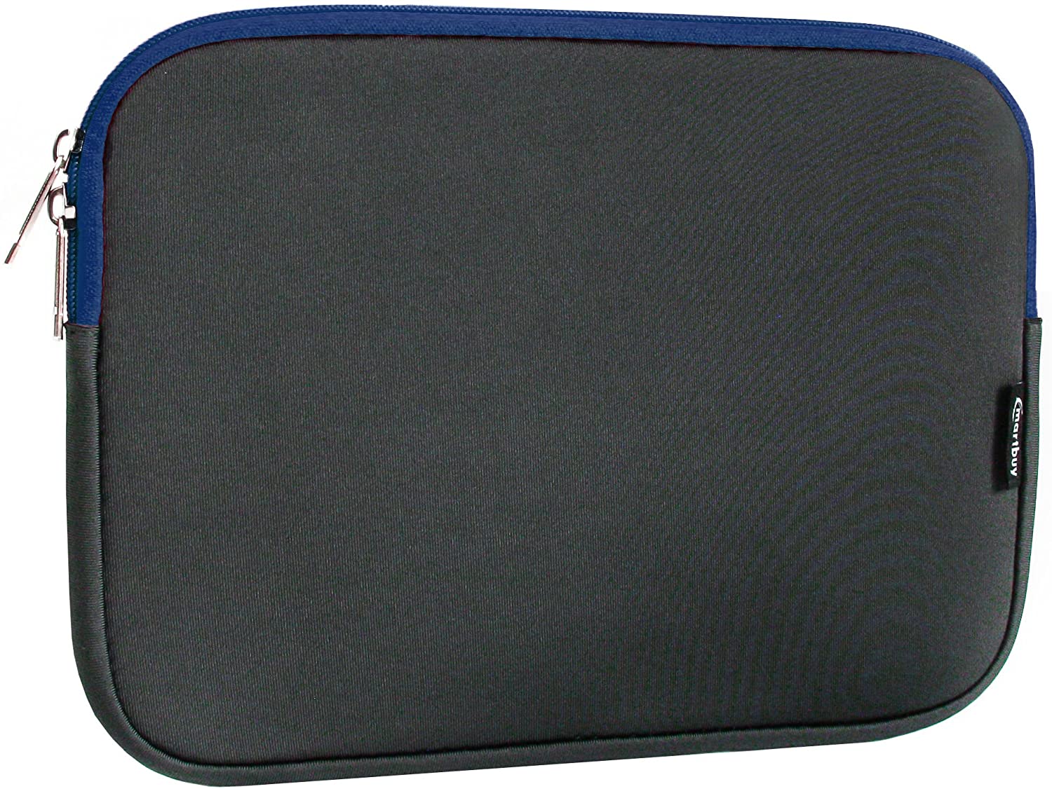 Emartbuy Black/Midnight Blue Water Resistant Neoprene Soft Zip Case