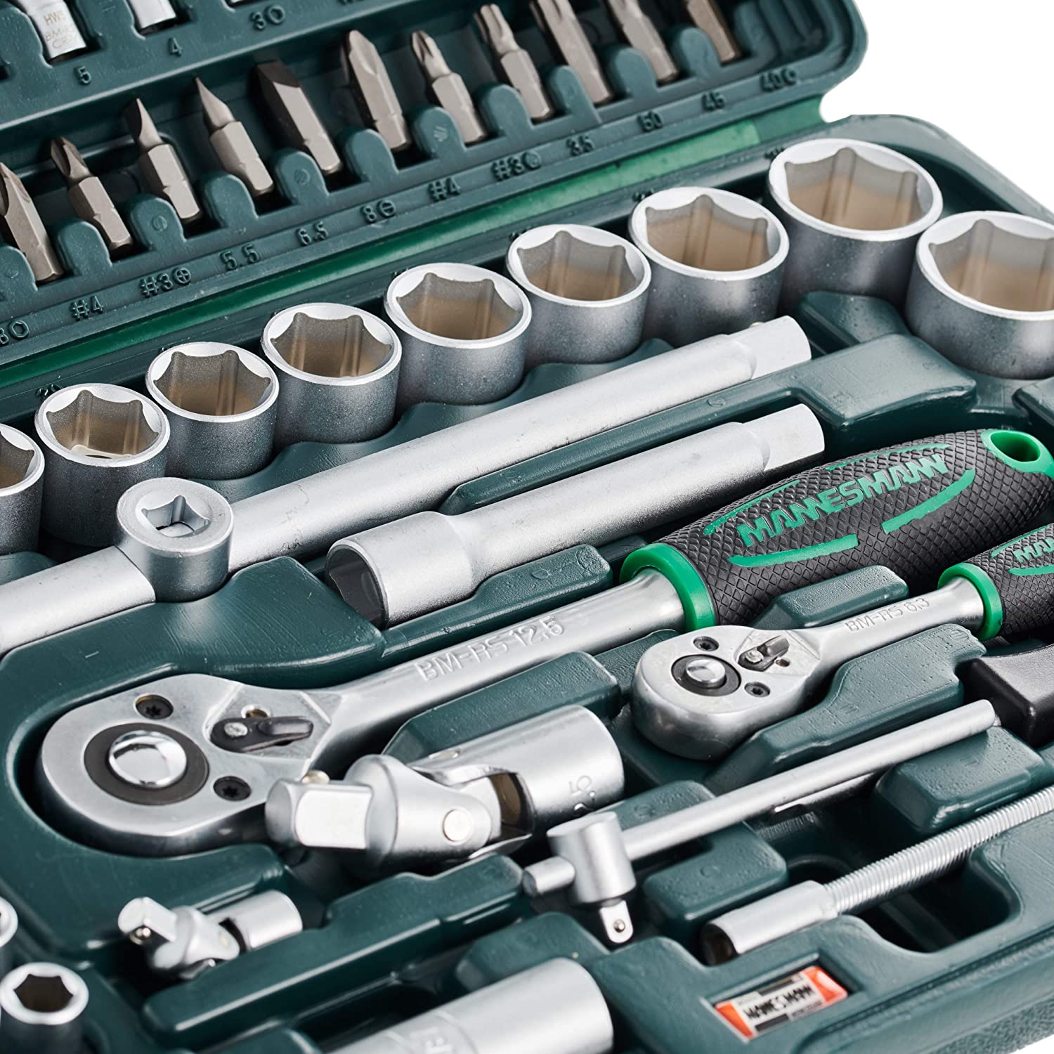 Mannesmann Socket Set Sockets and Bits in CV/Allround (94 Pieces), Multicolor, 37,5 x 29 x 7 cm - Image 3