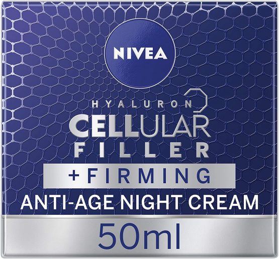 NIVEA Hyaluron Cellular Filler Anti-Age Night Cream, Night Cream for Women with Hyaluronic Acid and Magnolia Extract, Anti Wrinkle Night Cream, Night Face Cream
