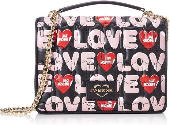Love Moschino Jc4225pp0a Women’s Cross-Body Bag, Multicolour (Black Multicolor), 9x19x26 Centimeters (W x H x L)