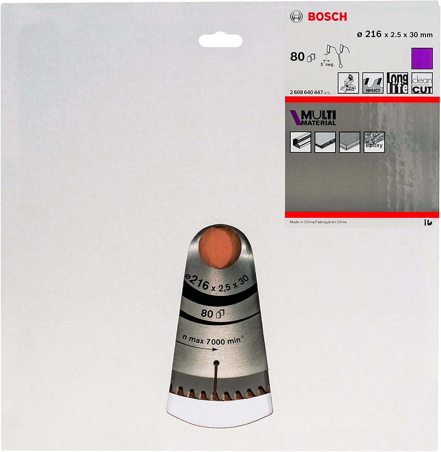 Bosch 1x PRO Multi Material Circular Saw Blade for Corded Mitre Saws (for Aluminium Plastics, diameter mm - Image 2