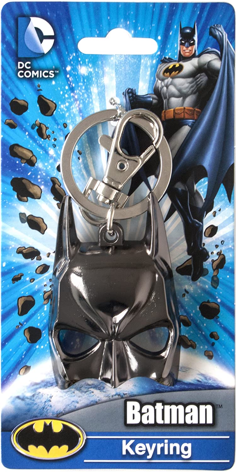 DC Batman Mask Pewter Key Ring Multicolor, 1", 1 Inches