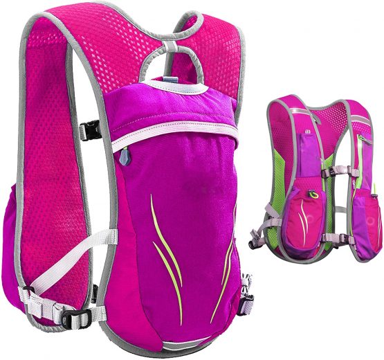 Azarxis Hydration Backpack Men Women 5.5L Running Vest Pack Bag Water Bottle Bladder Holder Rucksack Runner Trail Marathon Cycling Hiking