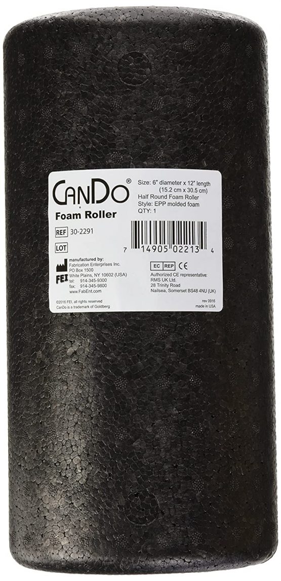Foam roller half-round / Fascial roll / Massage roll - Pilates, Physio, Yoga, trigger point, 31 x 15 x 10 cm, black - Image 2