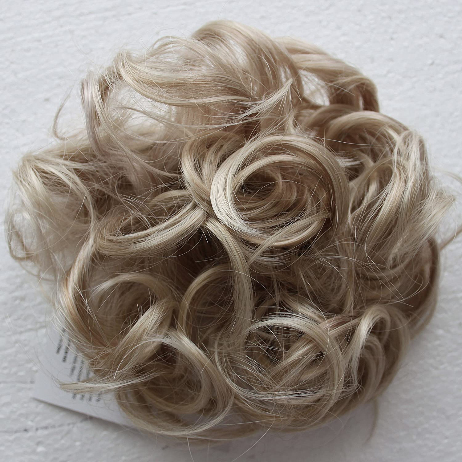 CAISHA Large Hairpiece Scrunchy Instant Updo Curly Messy Bun Light Blonde G10E, light blonde #16T613 G10E - Image 2