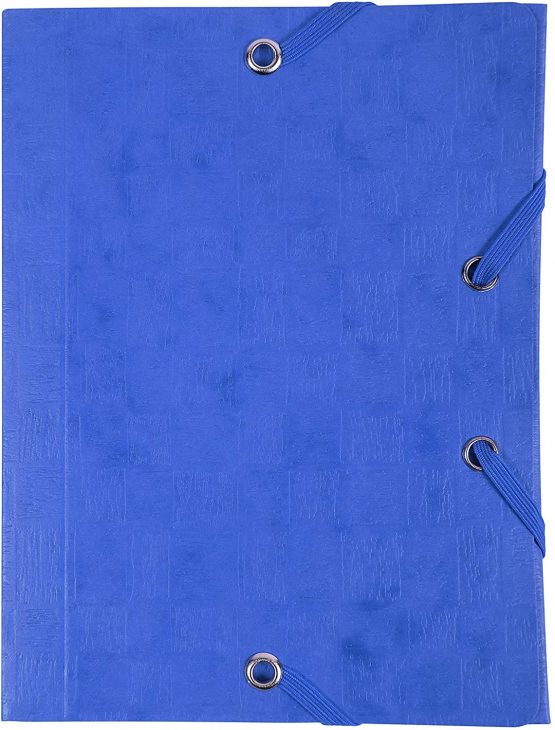 Exacompta Document Wallet 50750E (Manila Cardboard 400 g, 12x16 cm, Elastic, 3 Flaps (Random Color)