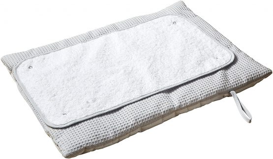 Clair de Lune Grey Waffle Cotton Roly Poly Travel and Change Mat