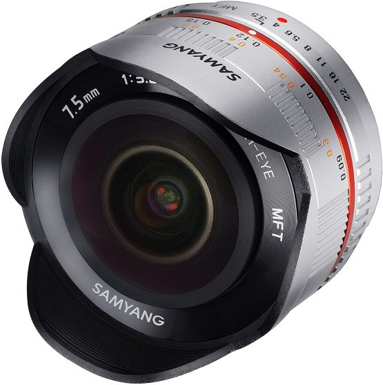 Samyang 7.5 mm Fisheye F3.5 Manual Focus Lens for Micro 4/3 - Silver - Image 3