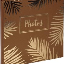 Exacompta Palma Wire Bound Photo Album, 32 x 22 cm, 50 Black Thick Card Pages, Gold Cover, Holds Up to 100 Photos and Comes in A Clear Plastic Display Box