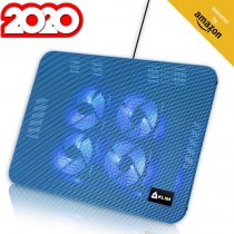 KLIM Serenity + Laptop Cooling Stand for Laptop + 11 to 15.6 inches + Perfect for Small and Medium Laptops + Stable And Sturdy Metal Grid + Silent Laptop Cooling Pad + NEW 2021 (Blue)
