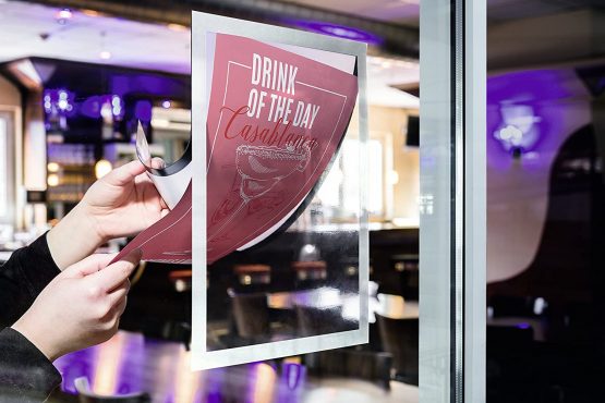 Durable DURAFRAME SUN Static-Cling Magnetic Frame | A3 Format in Silver | Pack of 2 Frames | UV and Heat Resistant | Ideal for Retail Shop Windows - Image 3