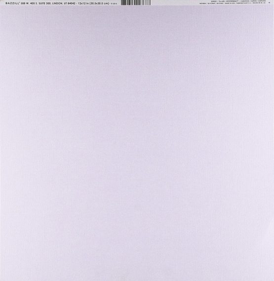 Bazzill Basics Paper 25 ScrapBooking Sheets Canvas Texture, Wisteria