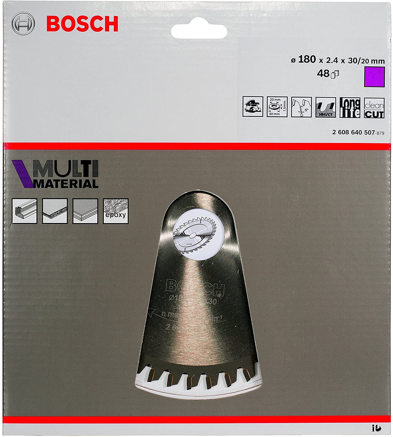 Bosch 1x PRO Multi Material Circular Saw Blade for Corded Hand-Held Saws (for Aluminium Plastics, diameter mm - Image 2