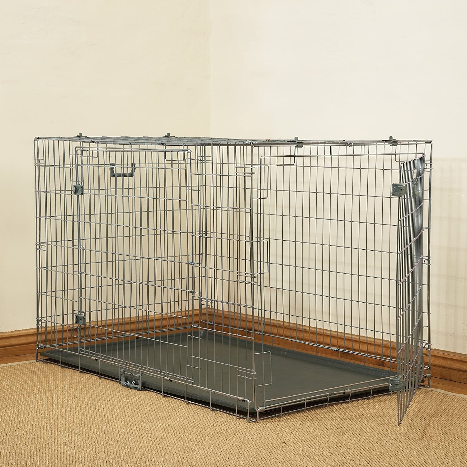 OPTIONS LGE DOG CAGE 2 DOOR, Clear, 91 cm L x 64 cm W x 71 cm H - Image 2