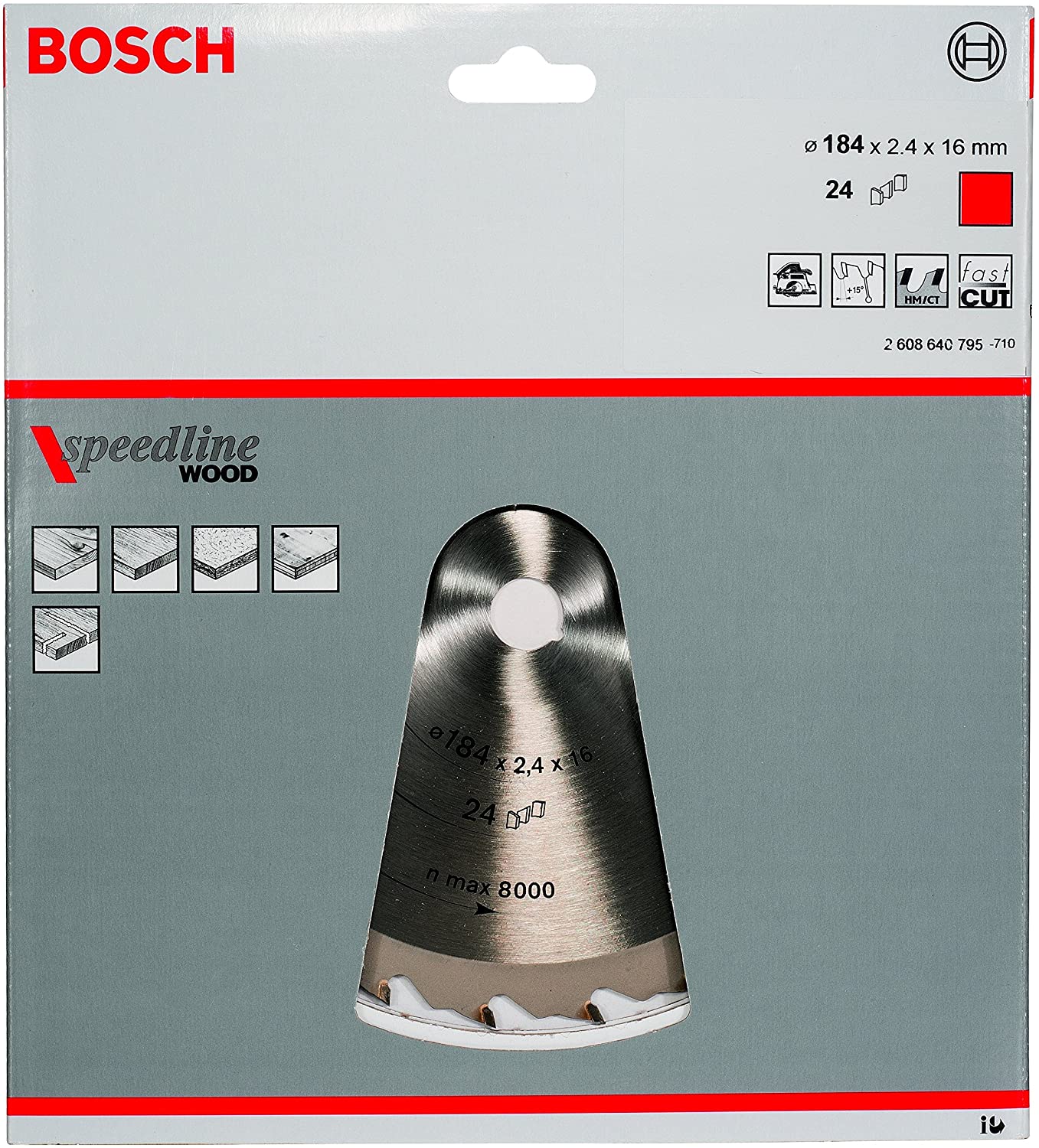Bosch 1x PRO Wood Circular Saw Blade for Corded Hand-Held Circular Saws (for Softwood Hardwood, diameter mm - Image 2