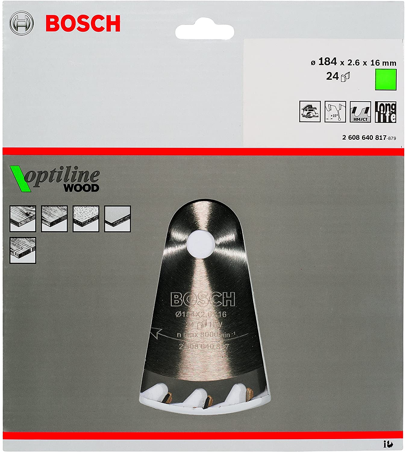 Bosch 1x PRO Wood Circular Saw Blade for Corded Hand-Held Circular Saws (for Softwood Hardwood, diameter mm - Image 2
