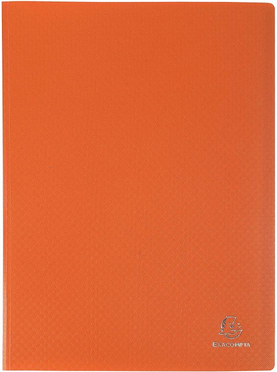 Exacompta Semi-rigid PP Display Book A4 100 Pockets Orange