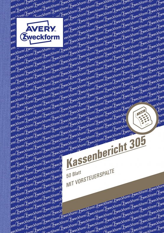 AVERY Zweckform Cash Report 305 Different Packaging Units 1er Pack White