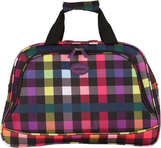 Highbury Ladies Flight Bag, Vanity Case, Carry On, Cabin Bag (red Box Print).
