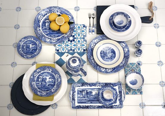 Blue Italian Placemats, Wood, Blue and White, 40.1 x 29 x 0.58 cm - Image 2