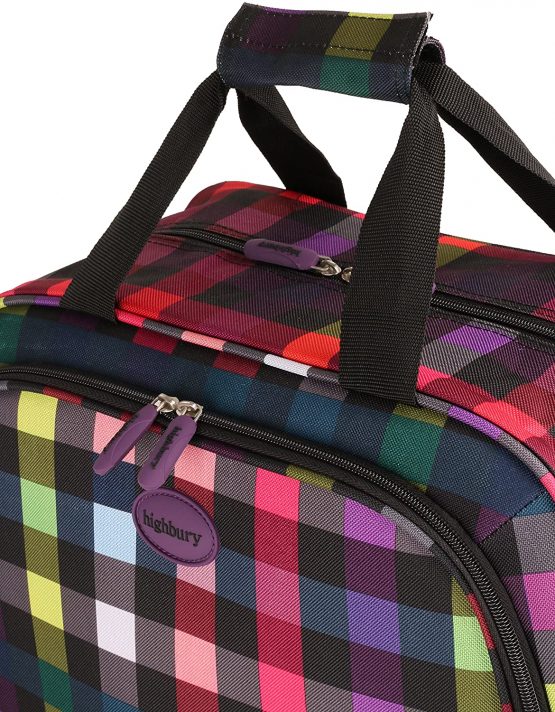 Highbury Ladies Flight Bag, Vanity Case, Carry On, Cabin Bag (red Box Print). - Image 3