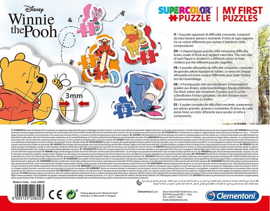 Clementoni - 20820 - My First Puzzle - Disney Winnie the Pooh - 3-6-9-12 pieces - Made in Italy - jigsaw puzzle children age 2+ - Image 3