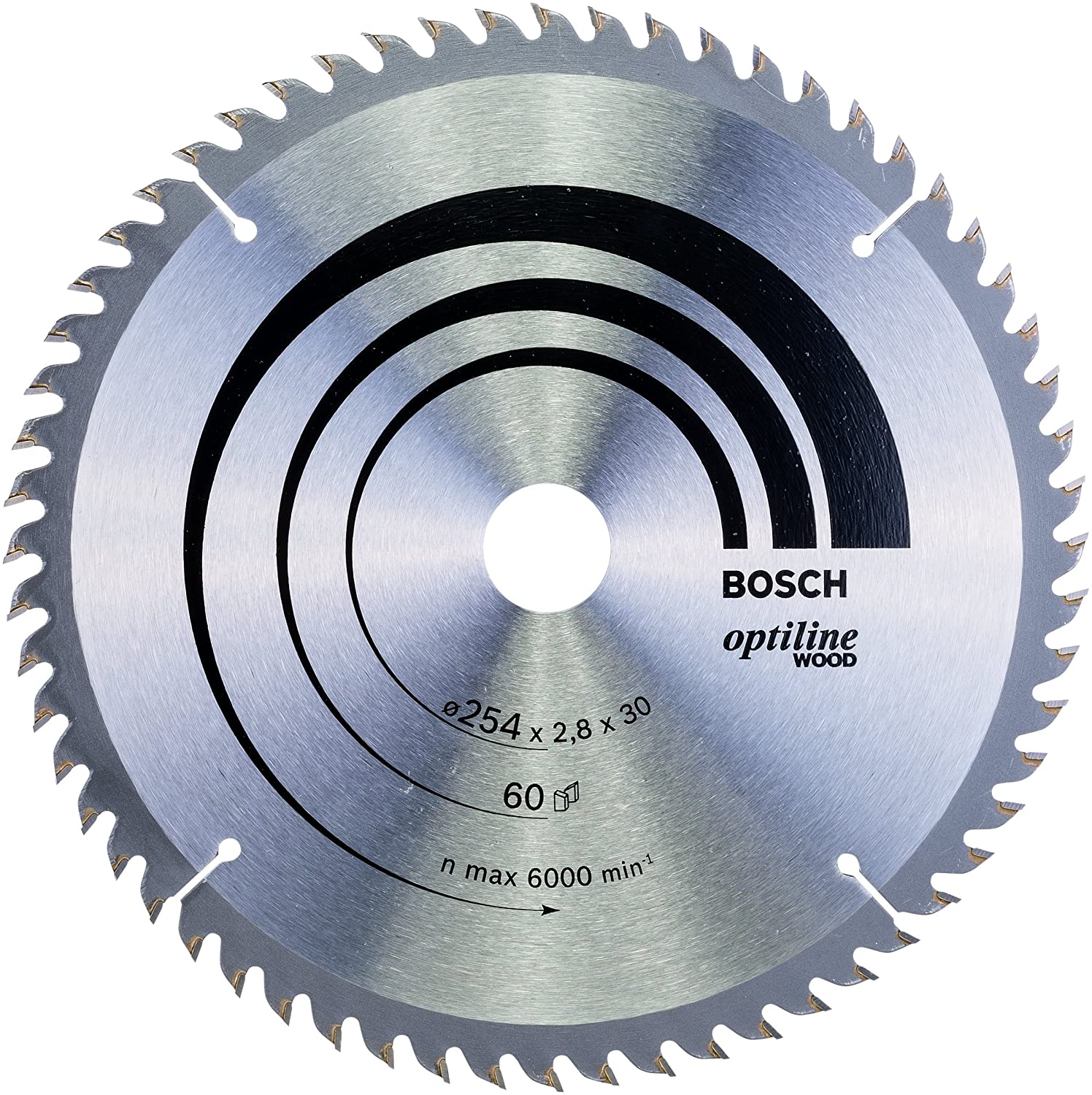 Bosch 1x PRO Wood Circular Saw Blade for Corded Table Saws (for Softwood Hardwood, diameter mm