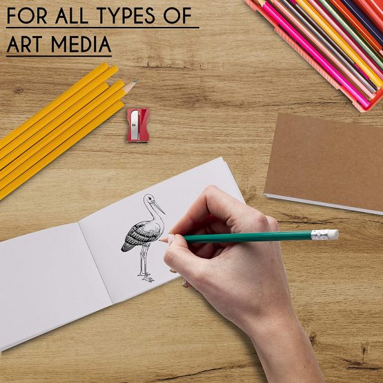 Belle Vous Blank Kraft Flip Book (6 Pack) - 11.5 x 6.5cm/4.53 x 2.56 Inches - 180 Pages (90 Sheets) No Bleed Sketchpad Paper - Small Cartoon Animation Creation, Drawing & Sketching Flipbook Notepad - Image 3
