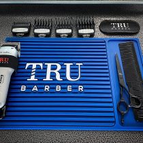 TRU BARBER ORGANIZER MAT 14”X 9" flexible PVC Station Mat, Professional Mat, Salon and Barbershop