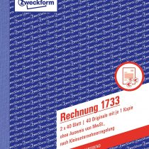 Avery Zweckform 1733 Invoice Small Business (A5, self-Copying, 2x40 Sheets) White/Yellow