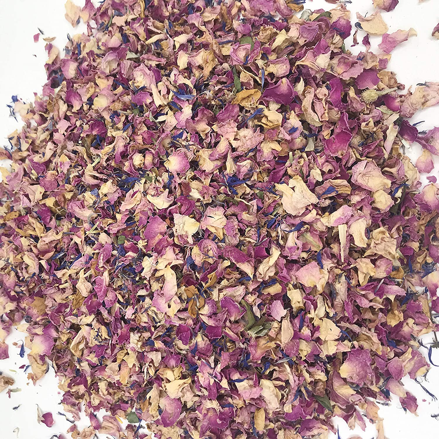 Natural Petals Confetti - 1 Litre - Vintage Pink Rose & Blue Cornflower - Biodegradable (81), Rose Kisses & Sapphire 081 - Image 2