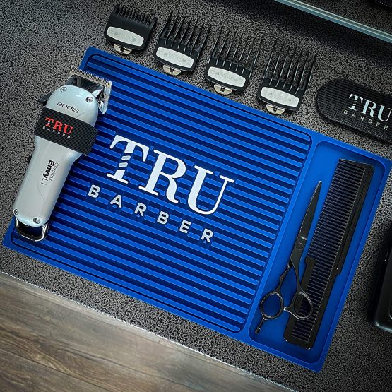 TRU BARBER ORGANIZER MAT 14”X 9" flexible PVC Station Mat, Professional Mat, Salon and Barbershop - Image 2
