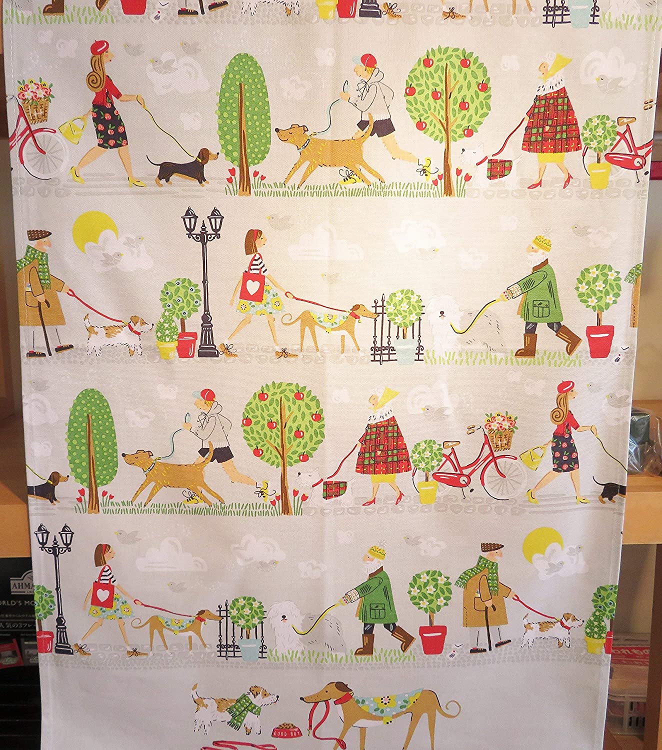 Ulster Weavers Cotton Tea Towel - Walkies (100% Cotton, Green) - Image 4