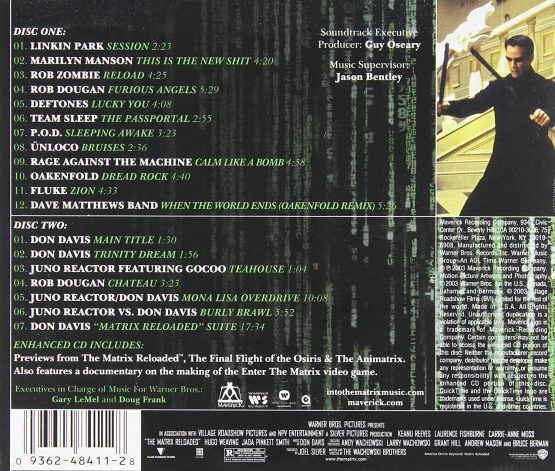 The Matrix Reloaded: The Album (U.S. Set-Enh'd-PA Version) - Image 2