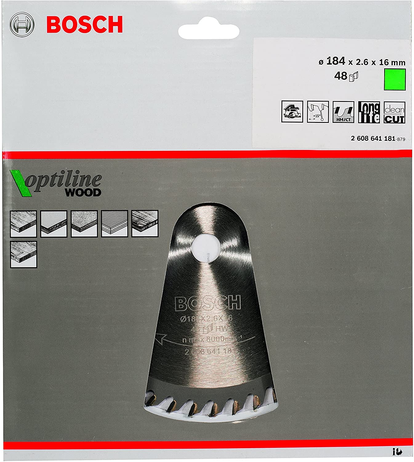 Bosch 1x PRO Wood Circular Saw Blade for Corded Hand-Held Circular Saws (for Softwood Hardwood, diameter mm - Image 2