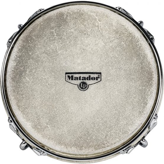 LP Latin Percussion Matador Wood Bongo Dark Brown Chrome Hardware M201 - Image 2
