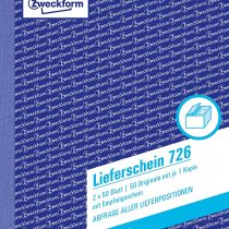 AVERY Zweckform Lieferscheine mit Empfangsschein Lieferschein A5 Empfsch 2x50Blatt