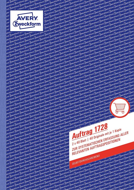 Avery Zweckform 1728- Delivery Note Pad A4 -Pack 2x 40 Sheets