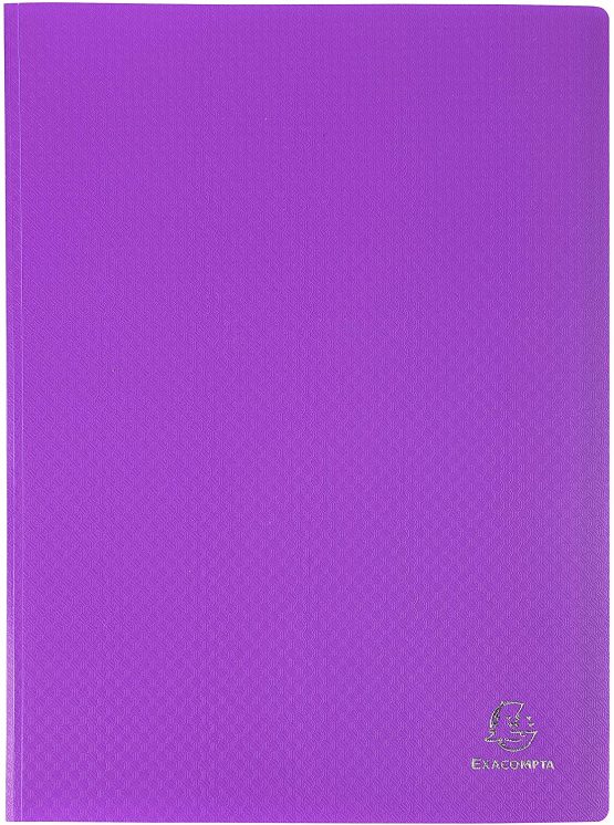 Exacompta Semi-rigid PP Display Book A4 80 Pockets Purple