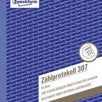 Avery Zweckform 307 Counting Protocol for Open Till Money (A5, 50 Sheets) White
