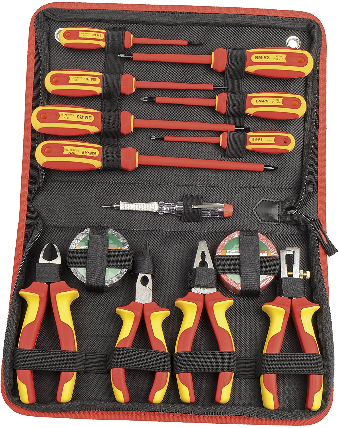 Mannesmann VDE Screwdriver and Pliers Set (14 Pieces), Yellow