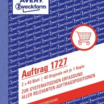 Avery Zweckform DIN A6 1727 Order, Carbonless, 2 x 40 Sheets, White, Yellow