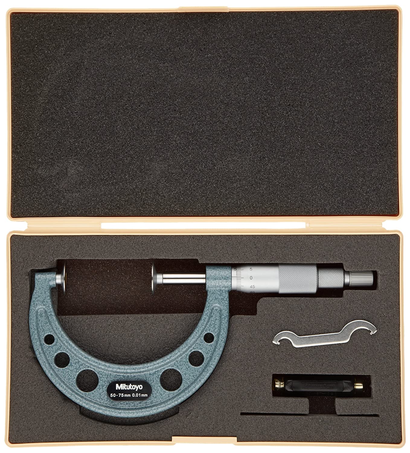Mitutoyo 169205 NonRotating Spindle Micrometre, 50 mm75 mm Range
