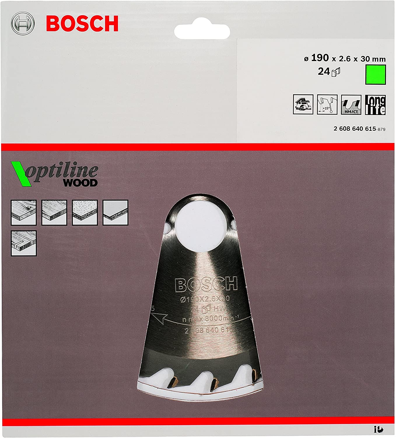 Bosch 1x PRO Wood Circular Saw Blade for Corded Hand-Held Circular Saws (for Softwood Hardwood, diameter mm - Image 2