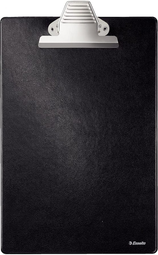 Esselte A4 Heavy Duty Clipboard, Rigid Plastic, Black