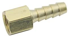 LTWFITTING Brass BSP Fitting Coupler/Adapter 1/8-Inch Female BSPP x 6mm Hose Barb(Pack of 5), 1/8" Female BSPP x 1/4"(6mm) Hose