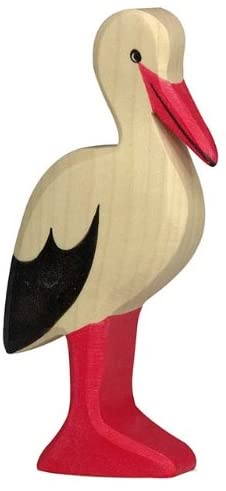 Holztiger Stork Wooden Figure, Assorted Colours
