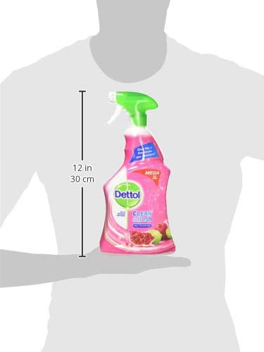 Dettol Power and Fresh Pomegranate and Lime Multi Purpose Spray 1000ml x3, Pomegranate & Lime Splash, 1 l (Pack of 3) - Image 3